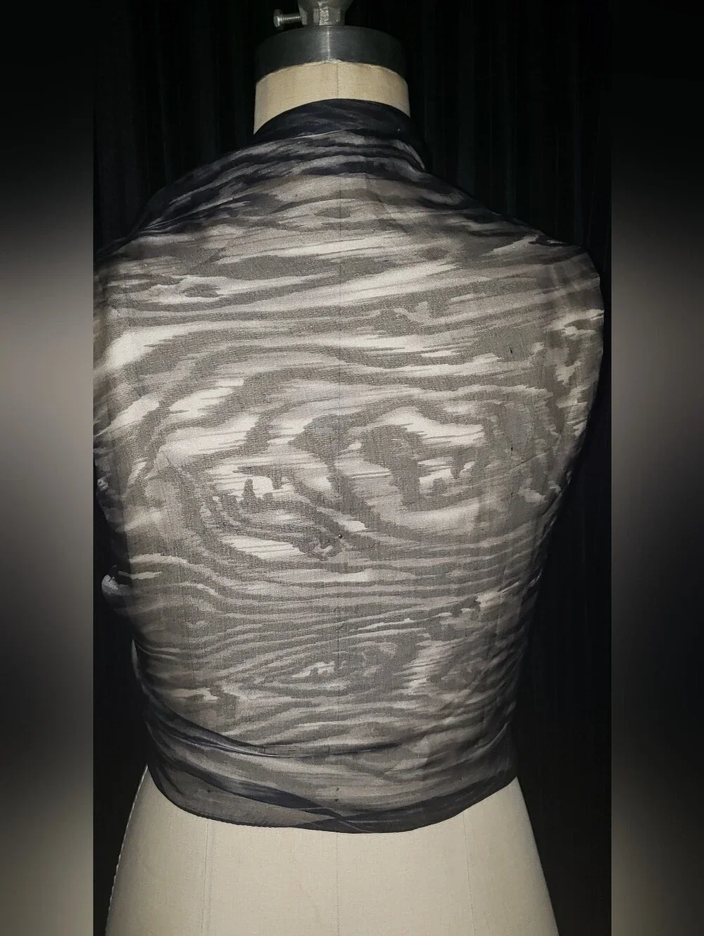 Fendi 100% Silk Zebra Black White Stripe Large Scarf Made In Italy 68 X 26